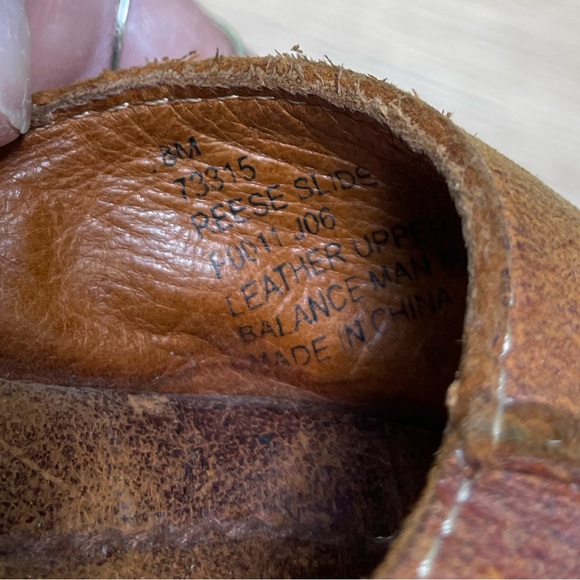 Frye Reese Slide Size 8 Distressed Brown Leather - Picture 9 of 14